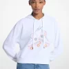 Sequined Graphic Cotton Blend Hoodie