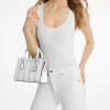 Sheila Small Studded Patchwork and Signature Logo Satchel