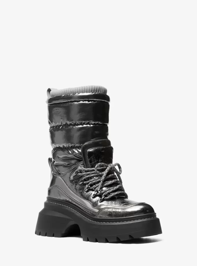 Shiloh Metallic Mixed-Media Boot