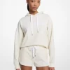 Signature Logo Cotton Blend Cropped Hoodie
