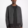 Signature Logo Cotton Blend Zip-Up Hoodie