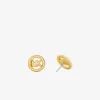 Small Logo Charm Stud Earrings