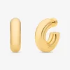 Small Precious Metal-Plated Brass Hoop Earrings