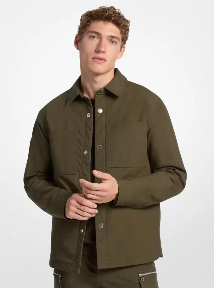 Stretch Cotton Padded Shirt Jacket Stretch Cotton Padded Shirt Jacket