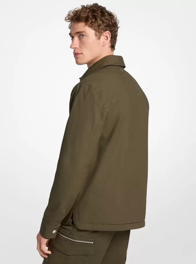 Stretch Cotton Padded Shirt Jacket Stretch Cotton Padded Shirt Jacket
