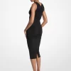 Stretch Matte Jersey Ruched Midi Dress
