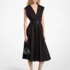Stretch Organic Cotton Poplin Midi Dress