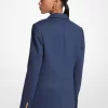 Stretch Wool Blend Twill Blazer