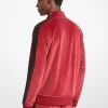 Stripe Velour Zip-Up Jacket