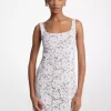 Studded Corded Floral Lace Mini Dress