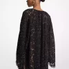 Studded Corded Floral Lace V-Neck Dress