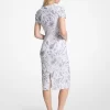Studded Paisley Scuba Midi Dress