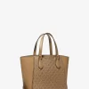 Taryn Small Signature Logo and Leather Convertible Crossbody Bag