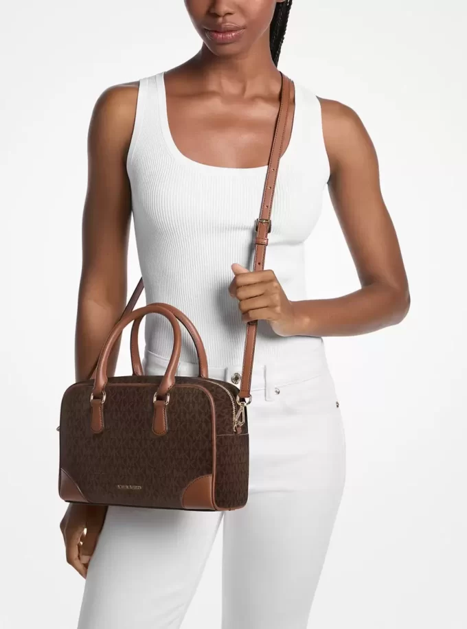 Thompson Medium Signature Logo Satchel
