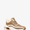 Toni Distressed Leather and Sherpa Trainer
