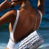 Tribeca Large Metallic Quilted Leather Shoulder Bag