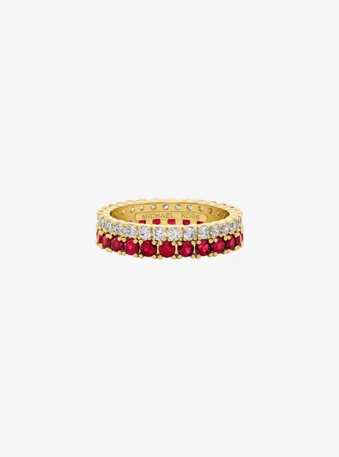 Two-Tone Double Pavé Ring