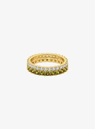 Two-Tone Double Pavé Ring