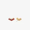 Two-Tone Pavé Chevron Stud Earrings