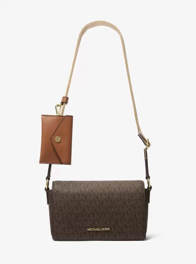 Vincent Small Signature Logo Crossbody Bag with Card Case