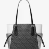 Voyager Large Color-Block Metallic Signature Logo Tote Bag