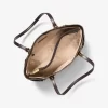 Voyager Large Color-Block Metallic Signature Logo Tote Bag