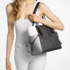 Voyager Large Color-Block Metallic Signature Logo Tote Bag