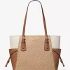 Voyager Large Color-Block Signature Logo Tote Bag