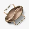 Voyager Large Metallic Logo Debossed Tote Bag