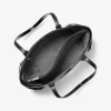 Voyager Large Patent Logo Debossed Tote Bag