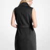 Wool Blend Belted Wrap Vest
