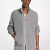 Wool Blend Zip-Up Sweater